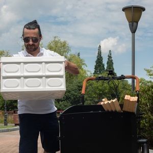 Durable Electric Cargo Bike with Box for Food and Package Delivery