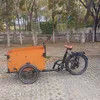 Weather-Resistant Electric Cargo Bicycle with Fully Enclosed Sunshade